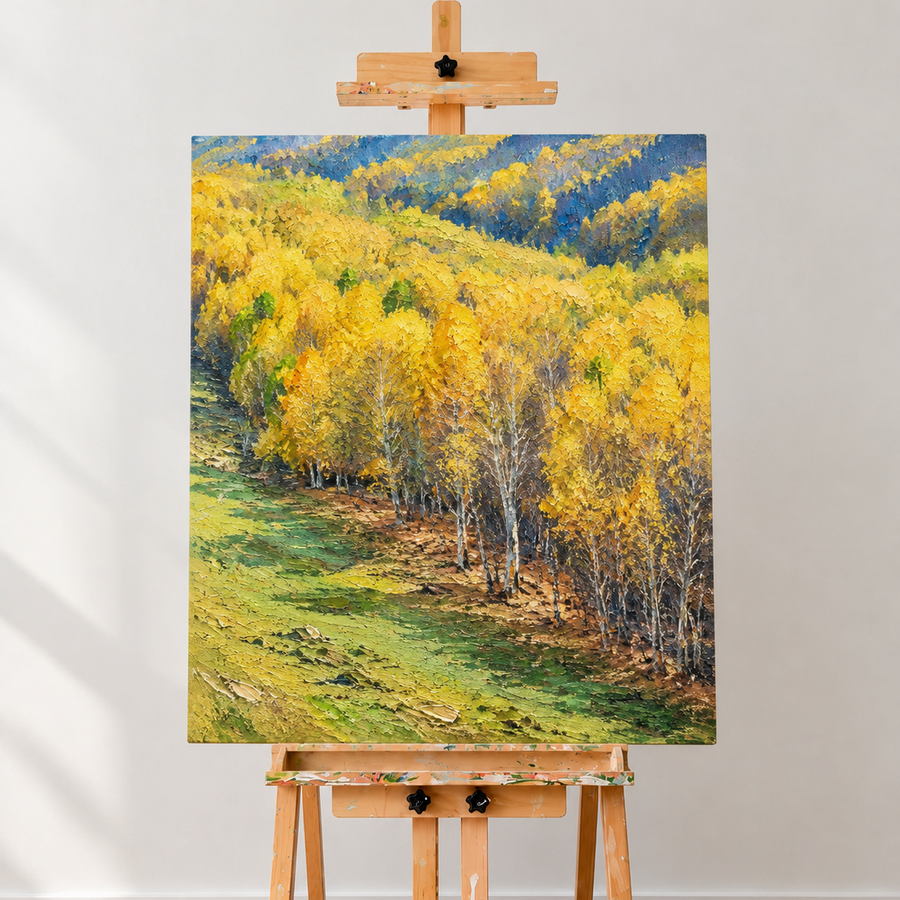 Serene Beach Landscape Oil Painting #SBL01