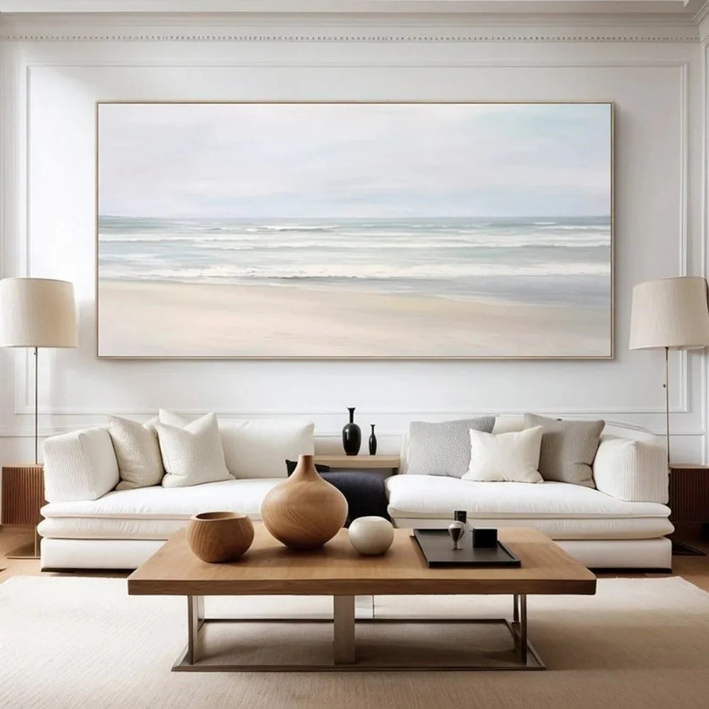 Serene Beach Landscape Oil Painting #SBL001